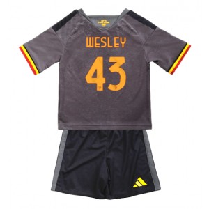 AS Roma Wesley Franca #43 Jalkapallovaatteet Lasten Kolmas peliasu 2026-27 Lyhythihainen (+ Lyhyet housut)
